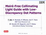 Moir -Free Collimating Light Guide with Low-Discrepancy Dot Patterns