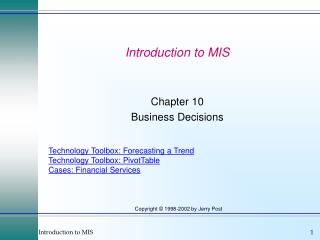 Introduction to MIS