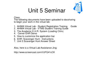 Unit 5 Seminar