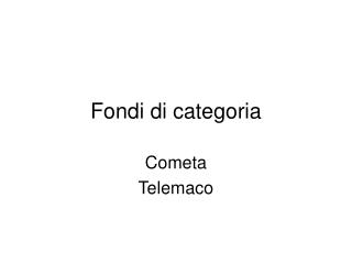 Fondi di categoria