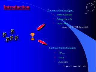 Facteurs biomécaniques : 	surface frontale 	hauteur de selle 	angle tubes