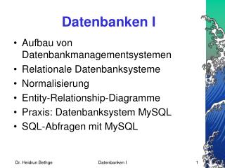 Datenbanken I