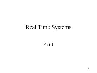 Real Time Systems