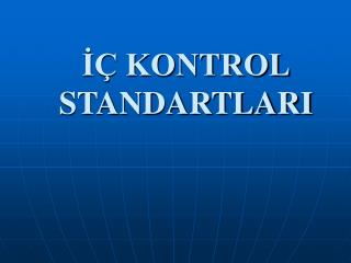 İÇ KONTROL STANDARTLARI