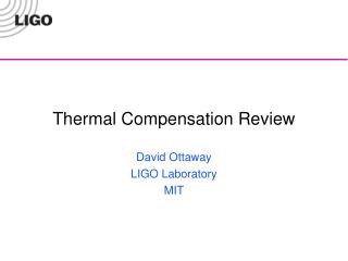 Thermal Compensation Review