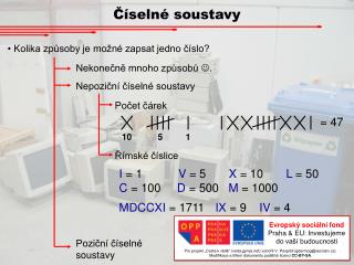 Číselné soustavy