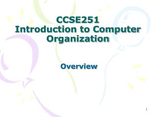 CCSE251 Introduction to Computer Organization