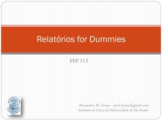 Relatórios for Dummies