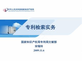 国家知识产权局专利局文献部 宋瑞玲 2009.11.6