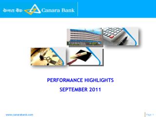 PERFORMANCE HIGHLIGHTS SEPTEMBER 2011