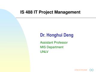 Dr. Honghui Deng