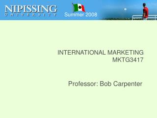 INTERNATIONAL MARKETING MKTG3417