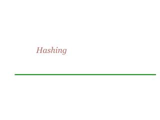 Hashing