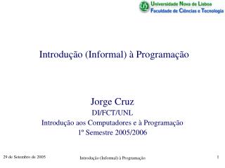 Introdução (Informal) à Programação