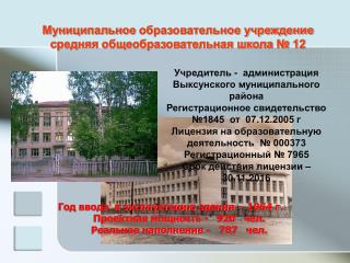 Муниципальное образовательное учреждение средняя общеобразовательная школа № 12