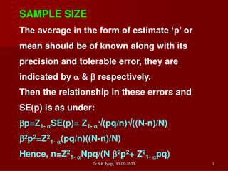 SAMPLE SIZE