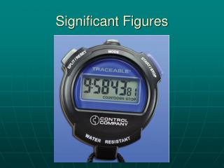 Significant Figures