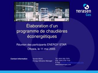 Élaboration d’un programme de chaudières éconergétiques