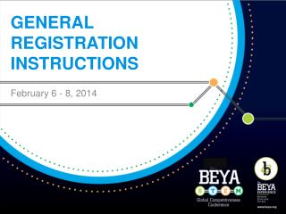 General registration instructions