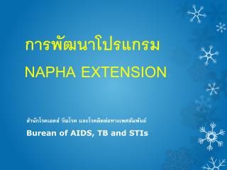 การพัฒนาโปรแกรม NAPHA EXTENSION