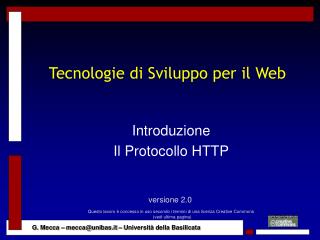 Tecnologie di Sviluppo per il Web