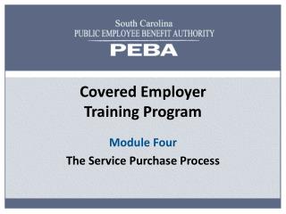 Covered Employer Training Program