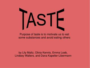 by Lily Maltz, Olivia Kennis, Emma Loeb, Lindsey Walters, and Dana Kapeller-Libermann