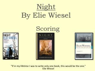 “If in my lifetime I was to write only one book, this would be the one.” Elie Wiesel