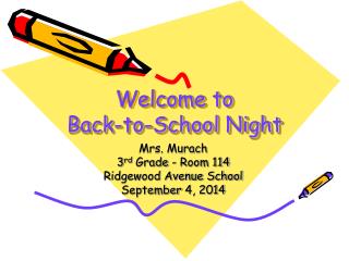 Welcome to Back-to-School Night