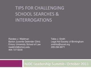 Tips for Challenging School Searches &amp; Interrogations