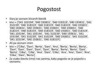 Pogostost