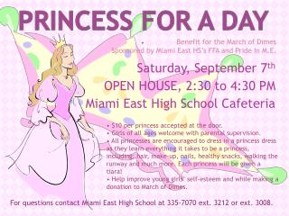 Princess FOR A DAY .