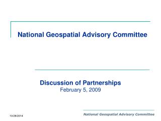 National Geospatial Advisory Committee