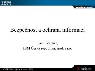 Bezpečnost a ochrana informací