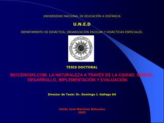 UNIVERSIDAD NACIONAL DE EDUCACIÓN A DISTANCIA U.N.E.D