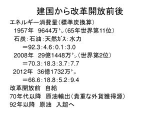 建国から改革開放前後