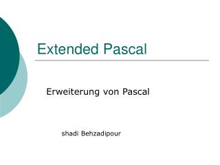 Extended Pascal