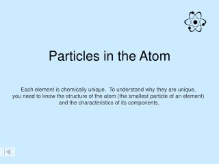 Particles in the Atom