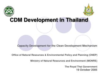 CDM Development in Thailand