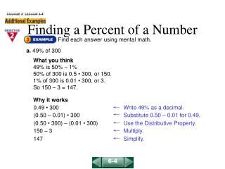 Finding a Percent of a Number