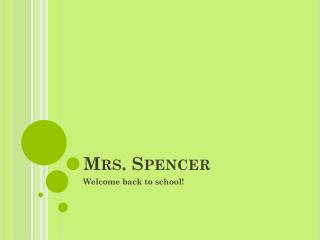 Mrs. Spencer