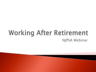 Working After Retirement