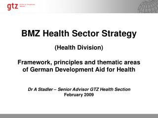 BMZ Health Sector Strategy (Health Division)
