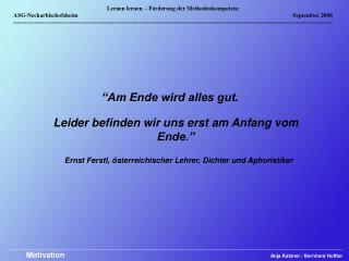 “Am Ende wird alles gut.