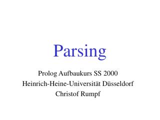 Parsing