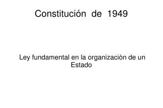Constitución de 1949