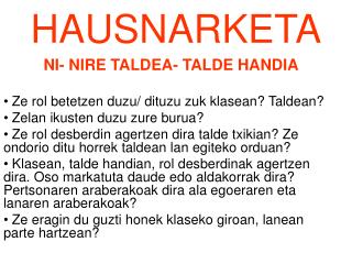 HAUSNARKETA