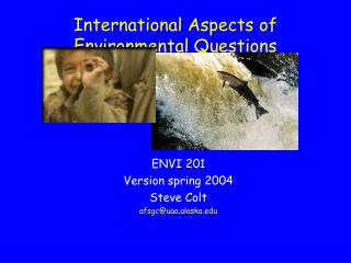 International Aspects of Environmental Questions