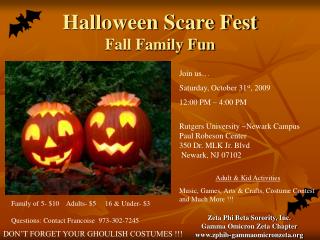 Halloween Scare Fest Fall Family Fun