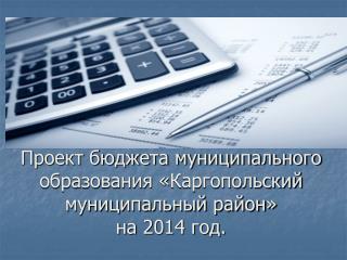 Проект бюджета муниципального образования « Каргопольский муниципальный район» на 2014 год.